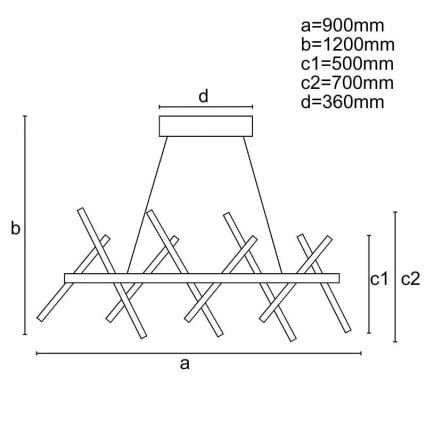 LED pendel dæmpbar LED/100W/230V 3000-6500K + fjernbetjening