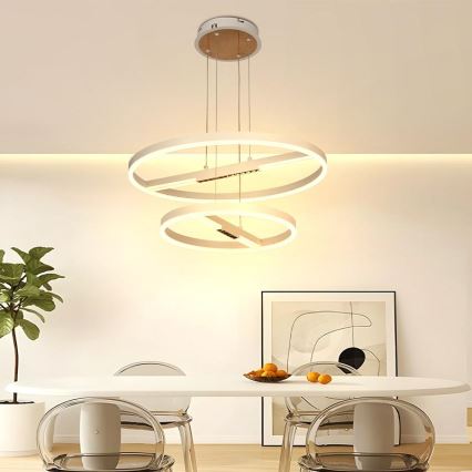 LED pendel dæmpbar LED/100W/230V 3000-6500K diameter 60 cm + fjernbetjening