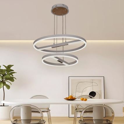 LED pendel dæmpbar LED/100W/230V 3000-6500K diameter 60 cm + fjernbetjening