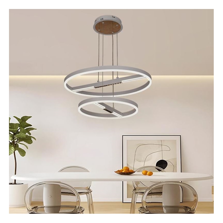 LED pendel dæmpbar LED/100W/230V 3000-6500K diameter 60 cm + fjernbetjening