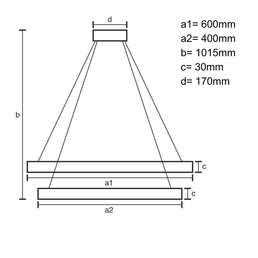 LED pendel dæmpbar LED/100W/230V 3000-6500K diameter 60 cm + fjernbetjening