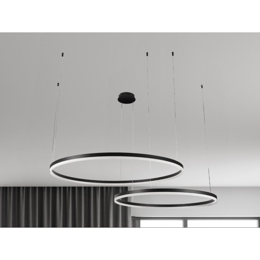 LED pendel dæmpbar LED/100W/230V 3000-6500K diameter 80 cm + fjernbetjening