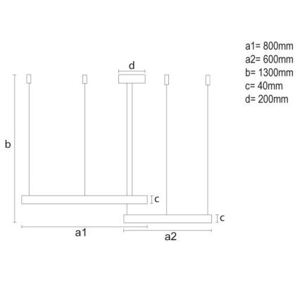 LED pendel dæmpbar LED/100W/230V 3000-6500K + fjernbetjening
