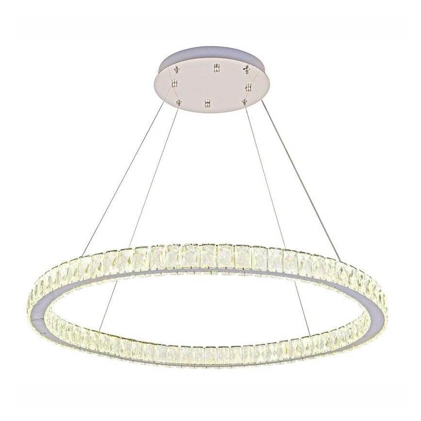 LED krystalpendel dæmpbar LED/100W/230V 3000-6500K sølvfarvet + fjernbetjening