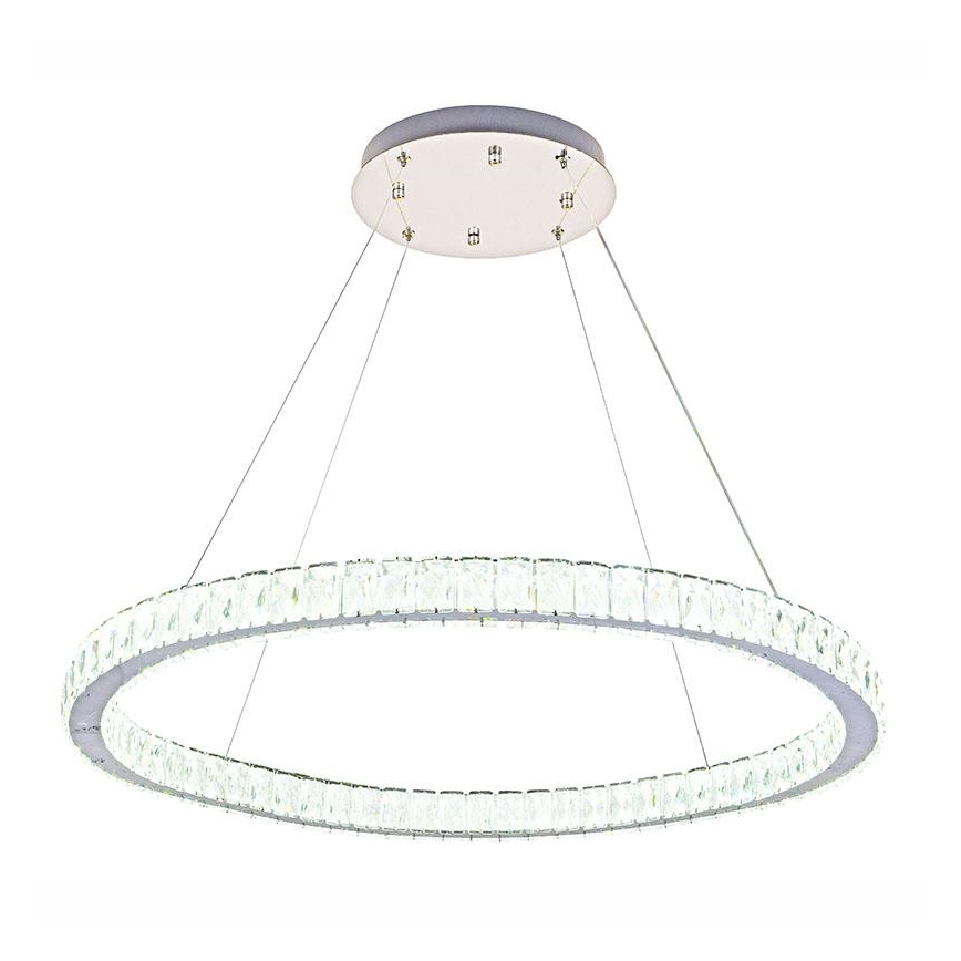 LED krystalpendel dæmpbar LED/100W/230V 3000-6500K sølvfarvet + fjernbetjening