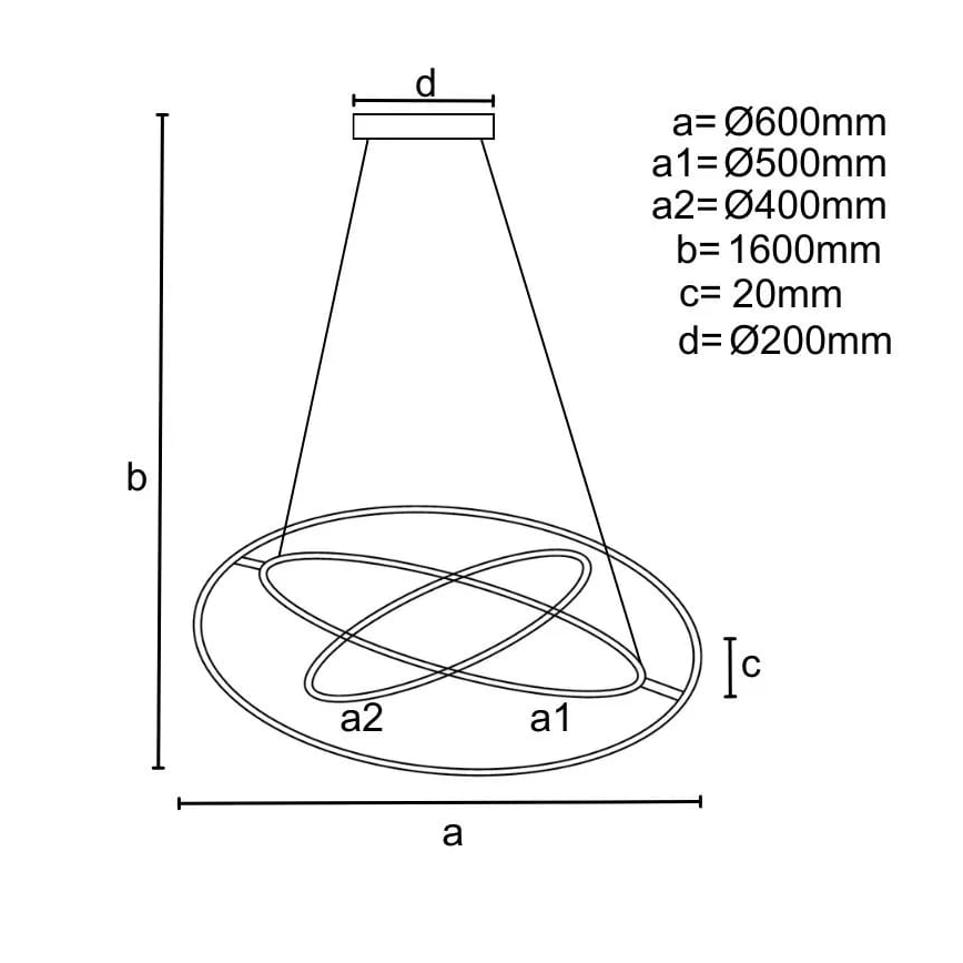 LED pendel dæmpbar LED/105W/230V 3000-6500K + fjernbetjening