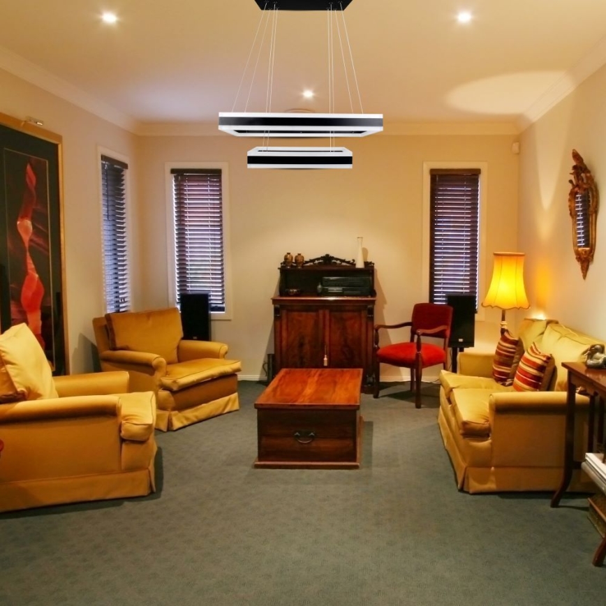 LED pendel dæmpbar LED/113W/230V 3000K sort