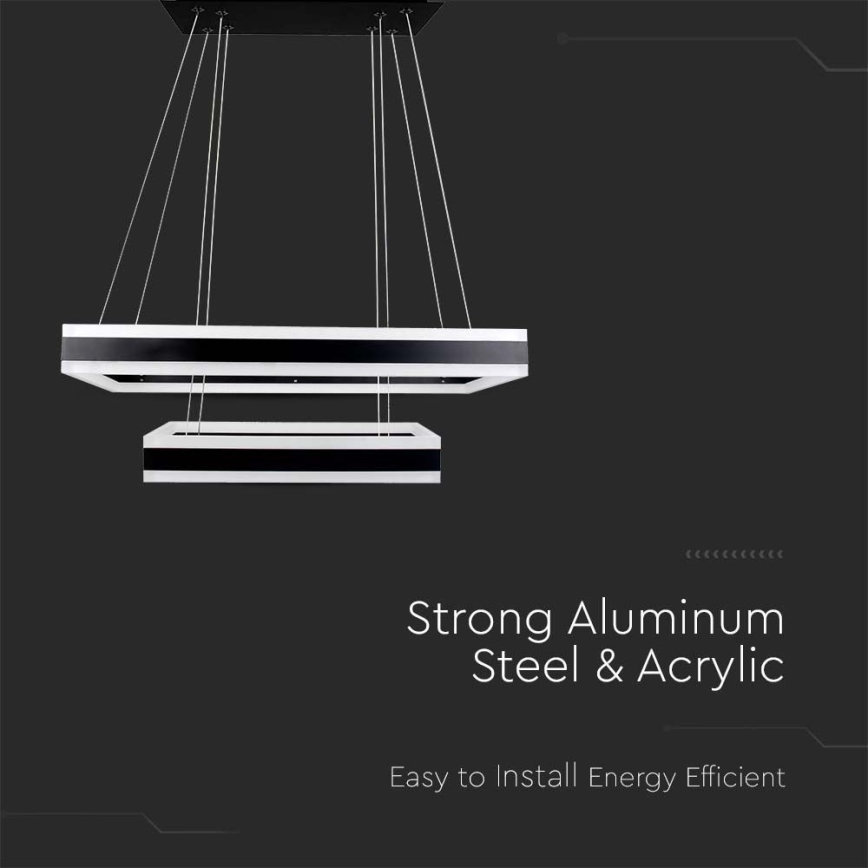 LED pendel dæmpbar LED/113W/230V 3000K sort