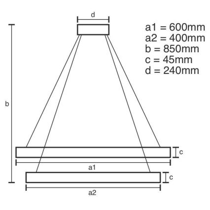 LED pendel dæmpbar LED/120W/230V 3000-6500K + fjernbetjening