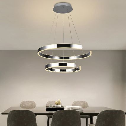 LED pendel dæmpbar LED/120W/230V 3000-6500K diameter 60 cm + fjernbetjening
