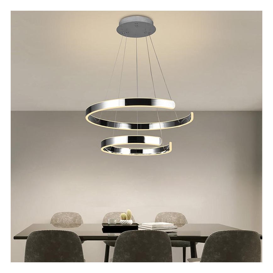 LED pendel dæmpbar LED/120W/230V 3000-6500K diameter 60 cm + fjernbetjening