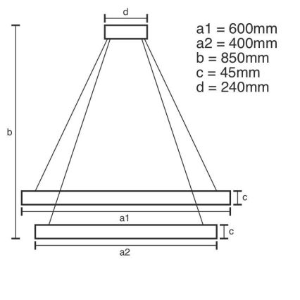 LED pendel dæmpbar LED/120W/230V 3000-6500K diameter 60 cm + fjernbetjening