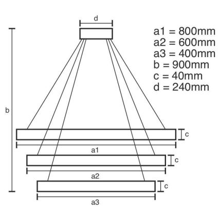 LED pendel dæmpbar LED/125W/230V 3000-6500K + fjernbetjening