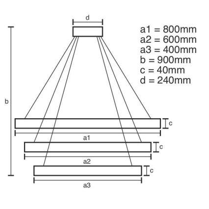 LED pendel dæmpbar LED/125W/230V 3000-6500K + fjernbetjening