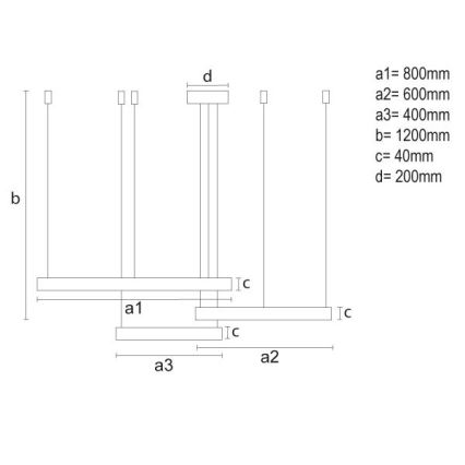 LED pendel dæmpbar LED/125W/230V 3000-6500K + fjernbetjening