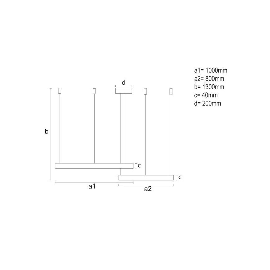 LED pendel dæmpbar LED/128W/230V 3000-6500K + fjernbetjening