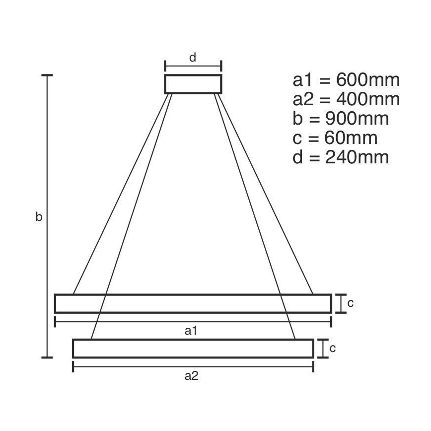 LED pendel dæmpbar LED/135W/230V 3000-6500K + fjernbetjening