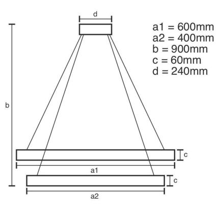 LED pendel dæmpbar LED/135W/230V 3000-6500K + fjernbetjening