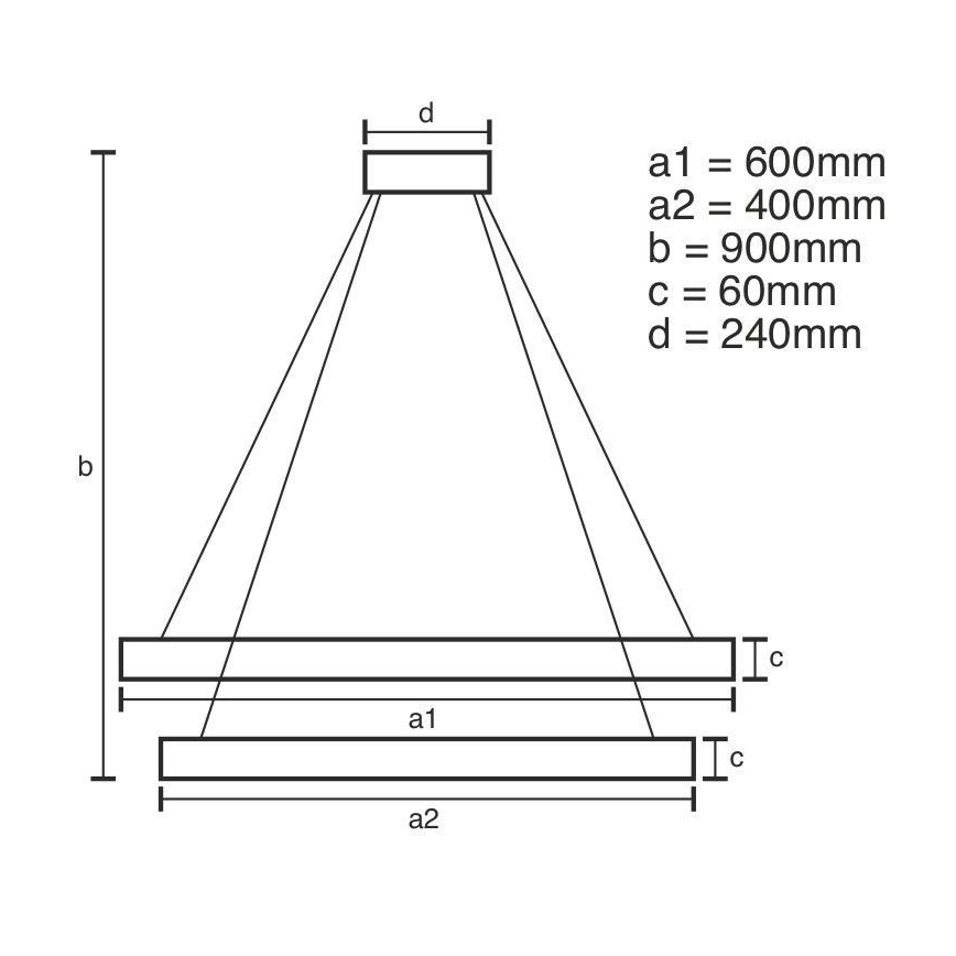 LED pendel dæmpbar LED/135W/230V 3000-6500K + fjernbetjening