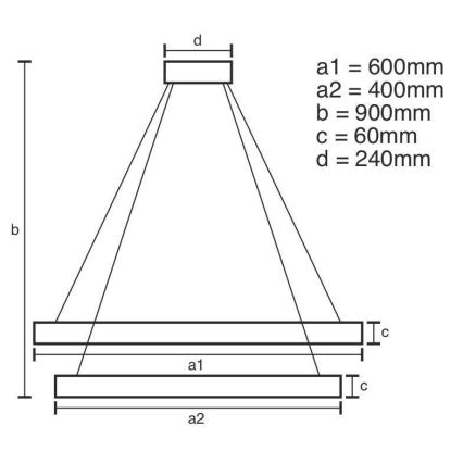 LED pendel dæmpbar LED/135W/230V 3000-6500K + fjernbetjening