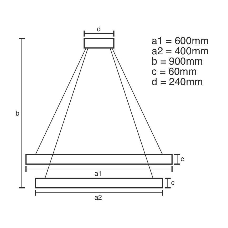 LED pendel dæmpbar LED/135W/230V 3000-6500K + fjernbetjening