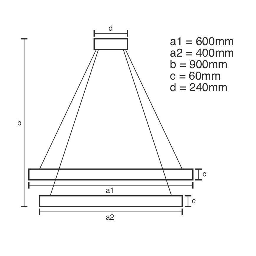 LED pendel dæmpbar LED/135W/230V 3000-6500K + fjernbetjening