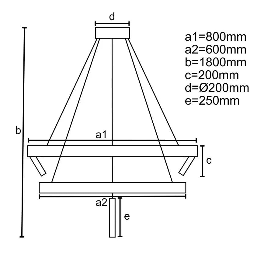 LED pendel dæmpbar LED/140W/230V 3000-6500K + fjernbetjening