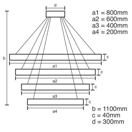 LED pendel dæmpbar LED/165W/230V 3000-6500K + fjernbetjening