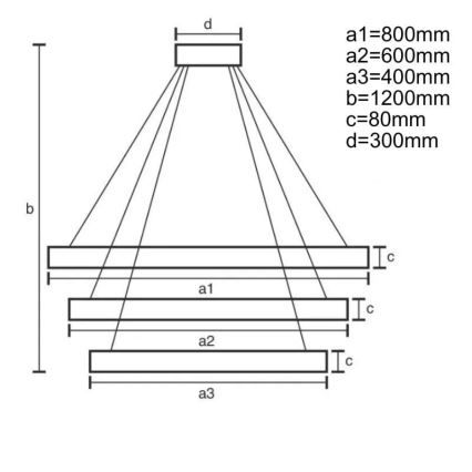 LED pendel dæmpbar LED/170W/230V 3000-6500K + fjernbetjening