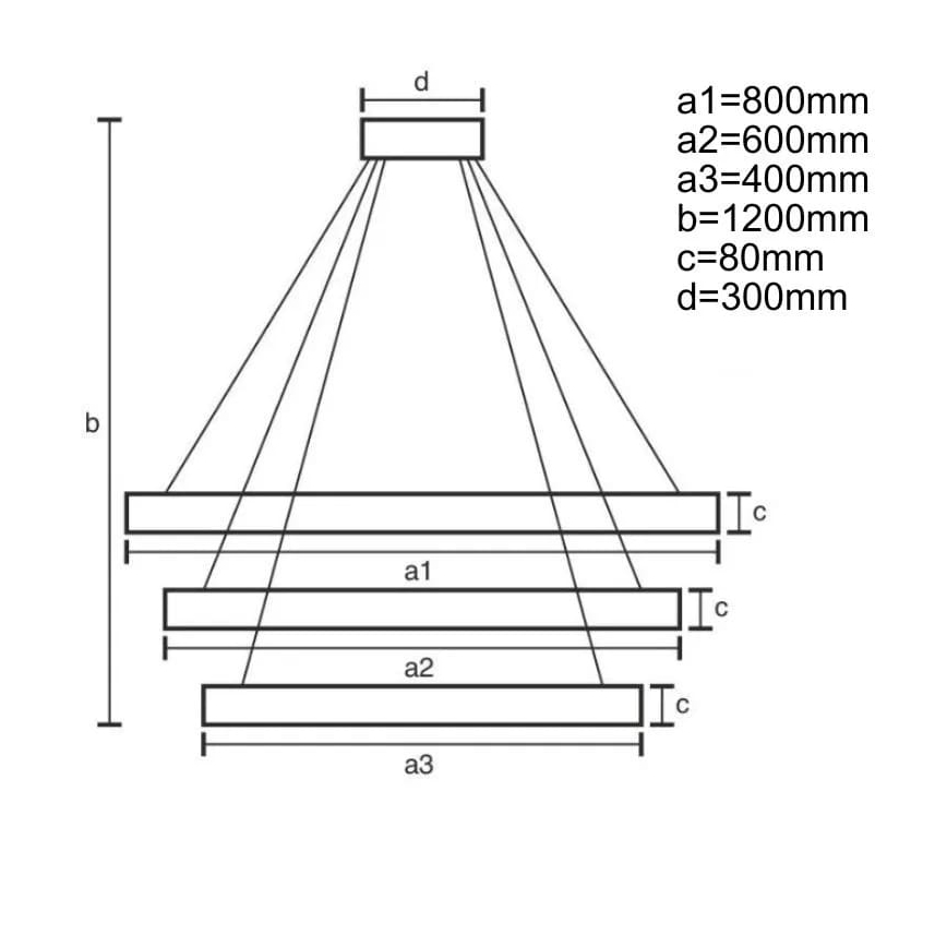 LED pendel dæmpbar LED/170W/230V 3000-6500K + fjernbetjening