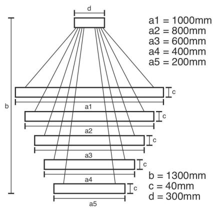 LED pendel dæmpbar LED/210W/230V 3000-6500K + fjernbetjening