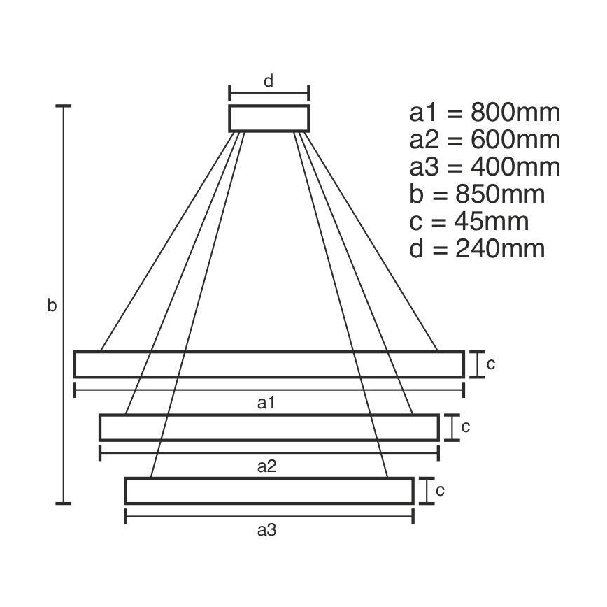 LED pendel dæmpbar LED/220W/230V 3000-6500K + fjernbetjening