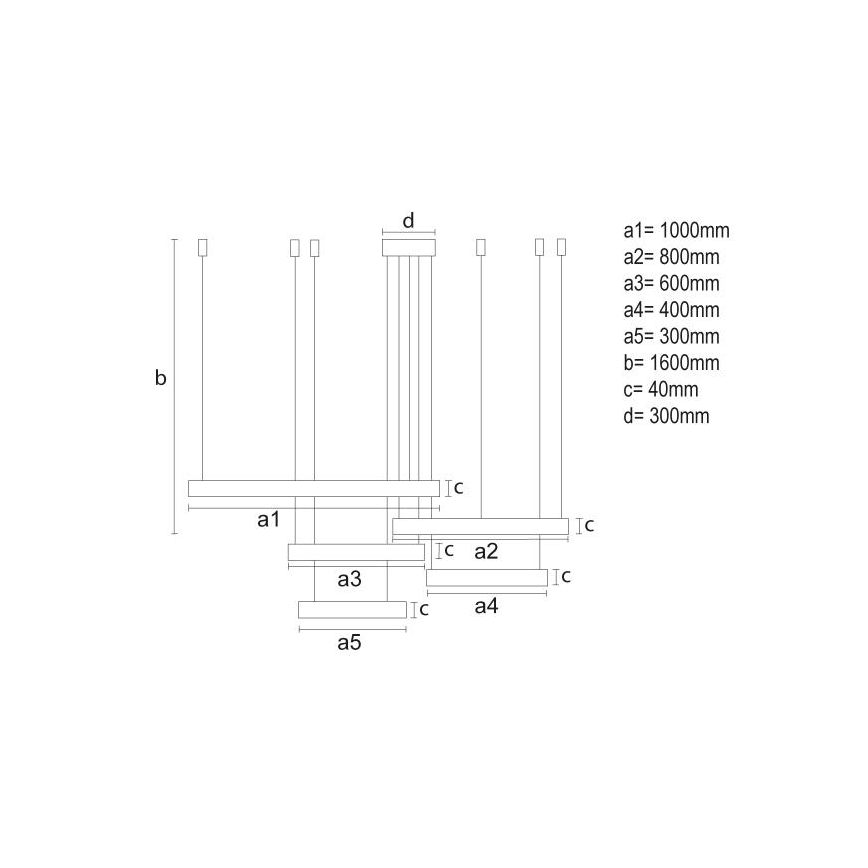 LED pendel dæmpbar LED/220W/230V 3000-6500K + fjernbetjening