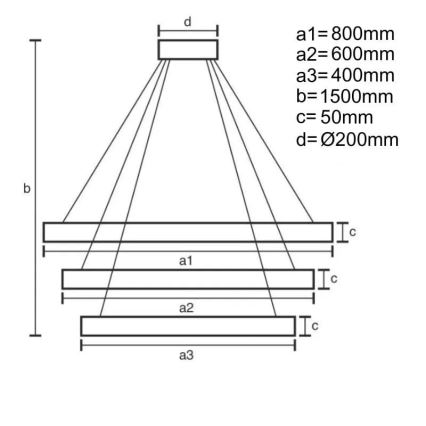 LED pendel dæmpbar LED/235W/230V 3000-6500K + fjernbetjening