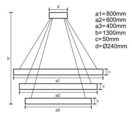 LED pendel dæmpbar LED/250W/230V 3000-6500K + fjernbetjening