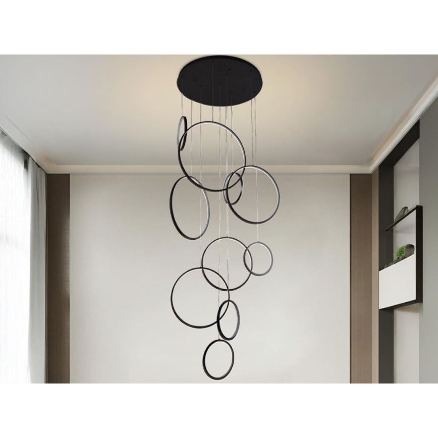 LED pendel dæmpbar LED/290W/230V 3000-6500K diameter 60 cm + fjernbetjening
