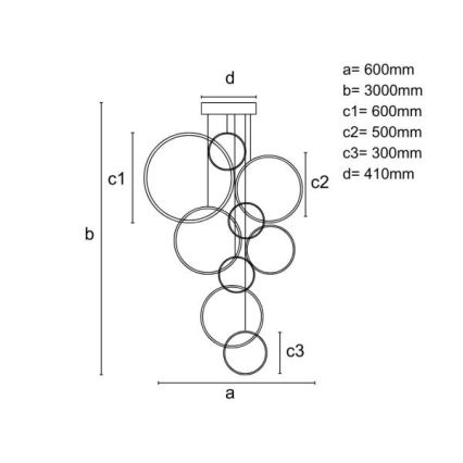 LED pendel dæmpbar LED/290W/230V 3000-6500K + fjernbetjening