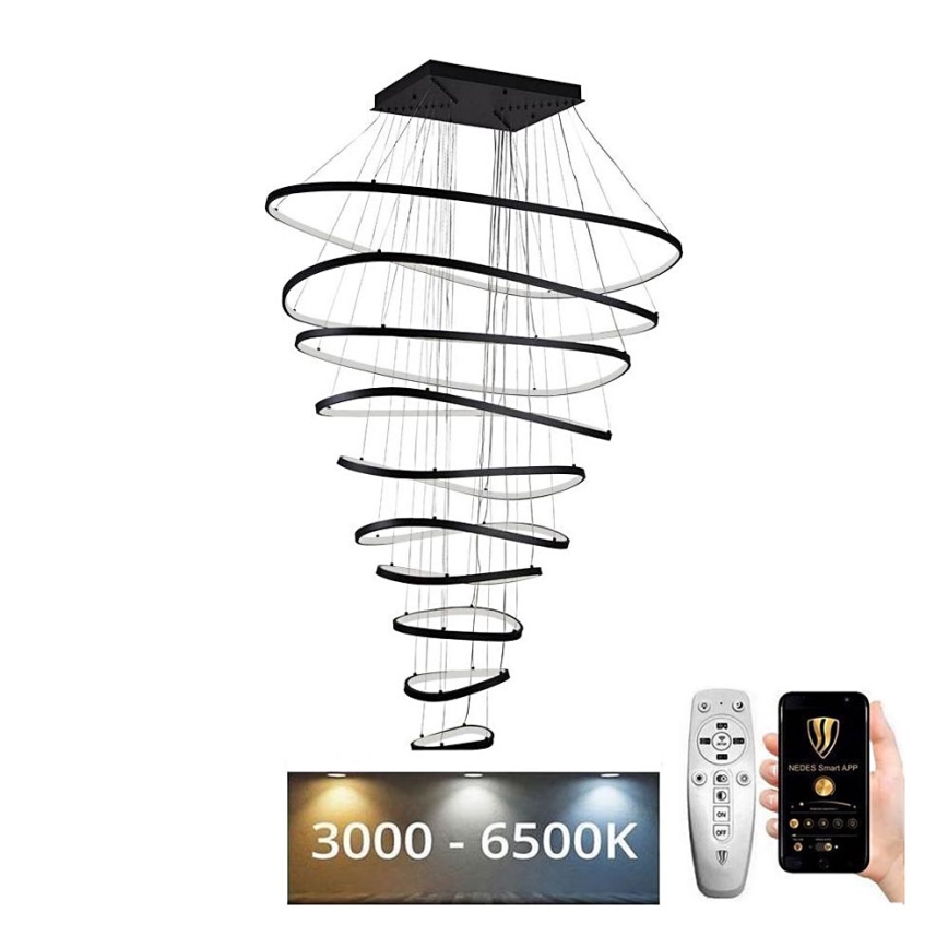 LED pendel dæmpbar LED/370W/230V 3000-6500K diameter 100 cm + fjernbetjening