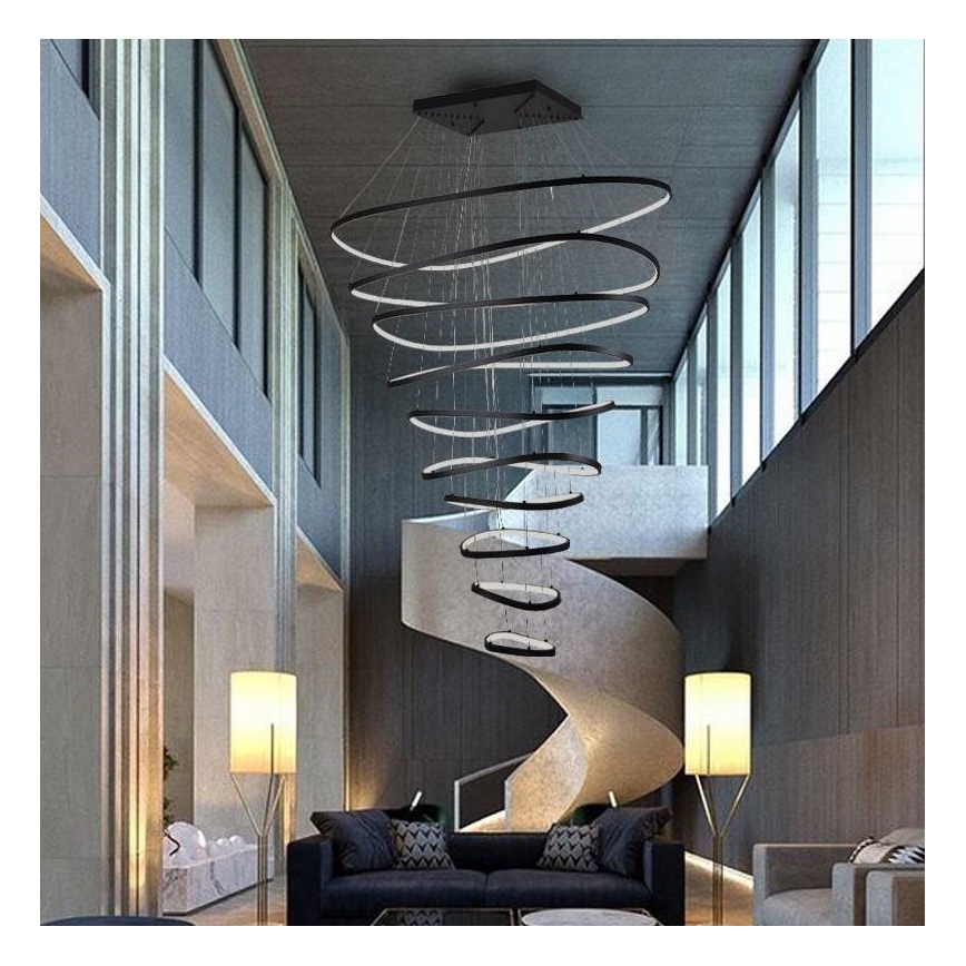 LED pendel dæmpbar LED/370W/230V 3000-6500K diameter 100 cm + fjernbetjening