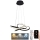 LED pendel dæmpbar LED/40W/230V 3000-6500K diameter 48 cm sort + fjernbetjening