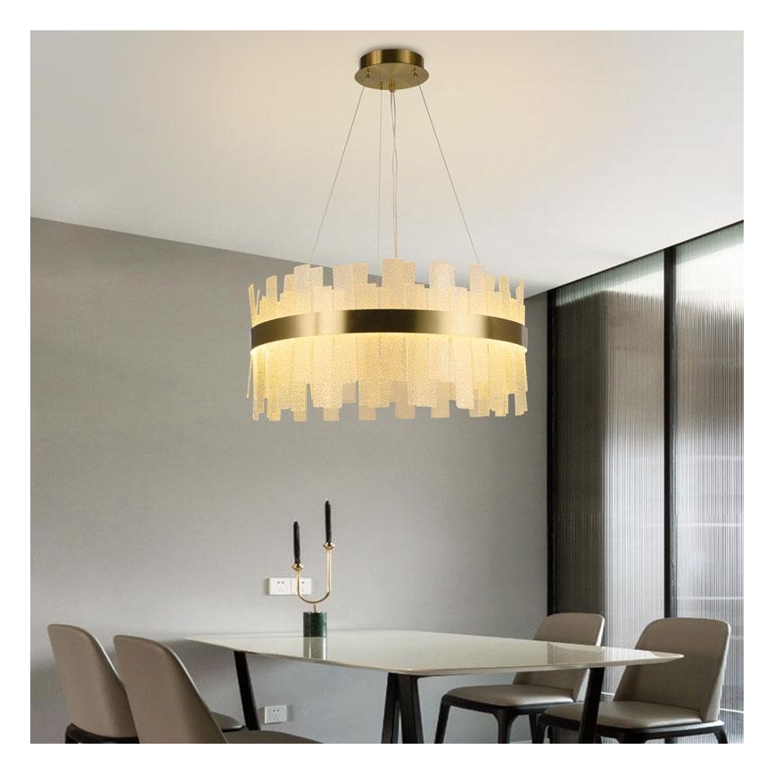 LED Dæmpbar krystal pendel på snor LED/40W/230V 3000-6500K + fjernbetjening