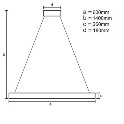 LED Dæmpbar krystal pendel på snor LED/40W/230V 3000-6500K + fjernbetjening