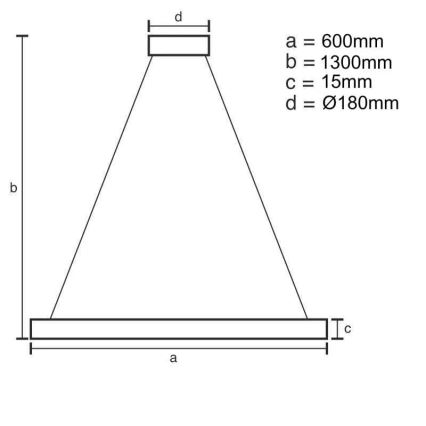 LED pendel dæmpbar LED/40W/230V 3000-6500K + fjernbetjening