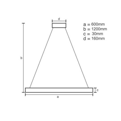 LED pendel dæmpbar LED/40W/230V 3000-6500K + fjernbetjening