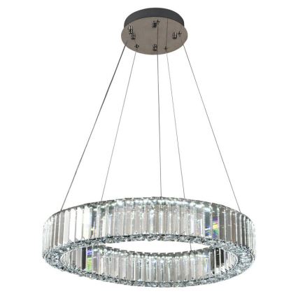 LED Krystalpendel dæmpbar LED/40W/230V 3000-6500K skinnende krom + fjernbetjening