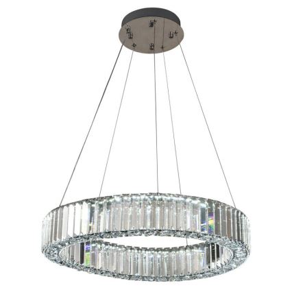 LED krystalpendel dæmpbar LED/40W/230V 3000-6500K krom + fjernbetjening