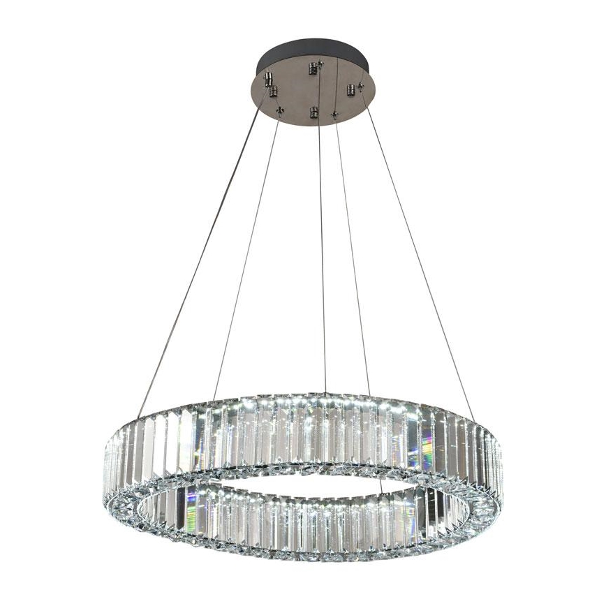 LED Krystalpendel dæmpbar LED/40W/230V 3000-6500K skinnende krom + fjernbetjening