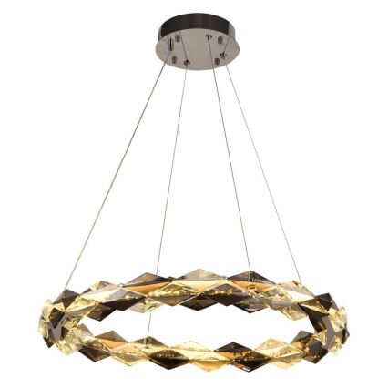 LED Krystalpendel dæmpbar LED/40W/230V 3000-6500K skinnende krom + fjernbetjening