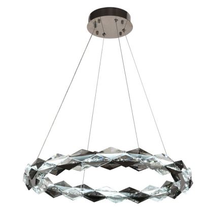 LED Krystalpendel dæmpbar LED/40W/230V 3000-6500K skinnende krom + fjernbetjening