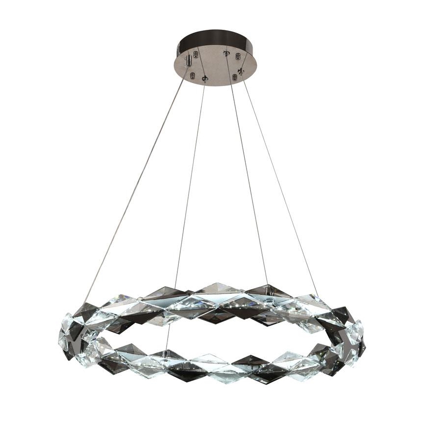 LED Krystalpendel dæmpbar LED/40W/230V 3000-6500K skinnende krom + fjernbetjening